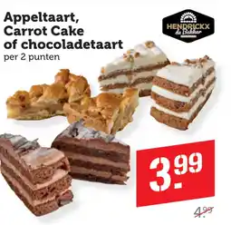 Coop Appeltaart, Carrot Cake of chocoladetaart aanbieding