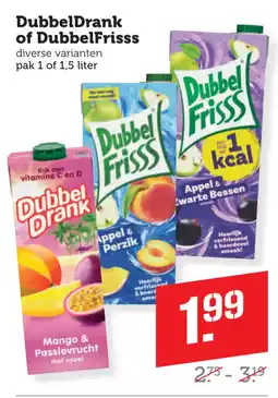 Coop DubbelDrank of DubbelFrisss aanbieding