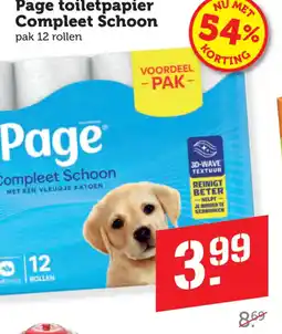 Coop Page toiletpapier Compleet Schoon aanbieding