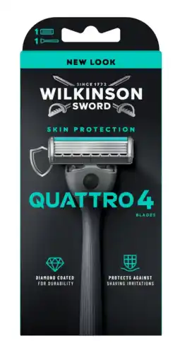 De Online Drogist Wilkinson Quattro Essential 4 Blades Scheerapparaat 1ST aanbieding