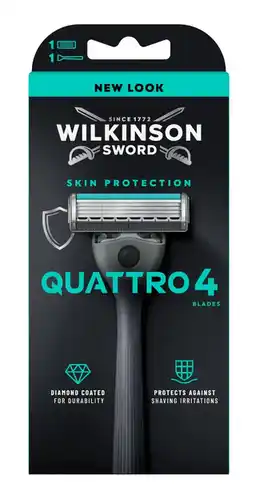 De Online Drogist Wilkinson Quattro Essential 4 Blades Scheerapparaat 1ST aanbieding