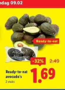 Lidl Ready-to-eat avocado's aanbieding
