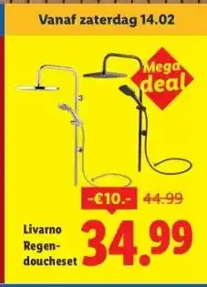 Lidl Livarno Regen-doucheset aanbieding