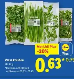 Lidl Verse kruiden aanbieding