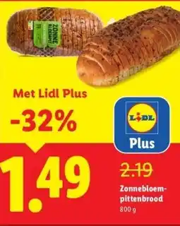 Lidl Zonnebloem- pittenbrood aanbieding