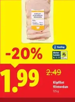 Lidl Kipfilet flinterdun aanbieding