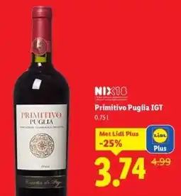 Lidl Primitivo Puglia IGT aanbieding