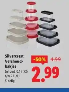 Lidl Silvercrest Vershoud- bakjes aanbieding