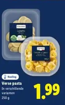 Lidl Verse pasta aanbieding