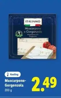 Lidl Mascarpone- Gorgonzola aanbieding