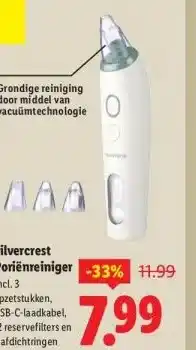 Lidl Silvercrest Poriënreiniger aanbieding