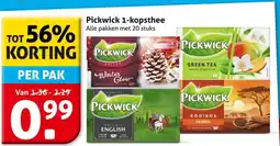 Hoogvliet Pickwick 1 kopsthee aanbieding