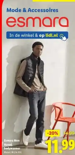 Lidl Esmara Men Heren bodywarmer aanbieding
