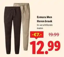 Lidl Esmara Men Heren broek aanbieding