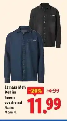 Lidl Esmara Men Denim heren overhemd aanbieding