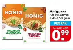 Hoogvliet Honig pasta aanbieding