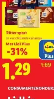 Lidl Ritter sport aanbieding
