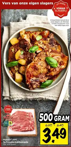 Vomar Voordeelmarkt BOER'N LAND Schouderkarbonade aanbieding