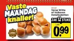 Vomar Voordeelmarkt Verse Witte of Volkoren Hotelkadetten aanbieding