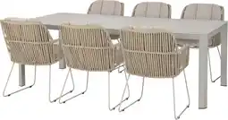 Intratuin Intratuin 6-zits diningset Bas met Eloise taupe aanbieding