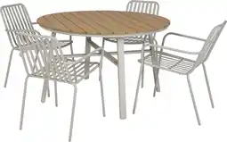 Intratuin Intratuin 4-zits diningset Flore met Melle taupe aanbieding