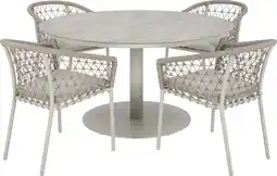 Intratuin Intratuin 4-zits diningset Sanne met Alvera taupe aanbieding