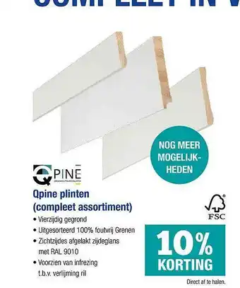 Pontmeyer Qpine Plinten (Compleet Assortiment) 10% Korting aanbieding