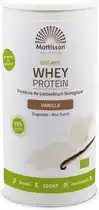 Bol.com Mattisson - Biologische Wei Proteïne poeder 75% - Vanille - 450 g aanbieding