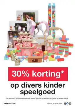 Zeeman op divers kinder speelgoed aanbieding