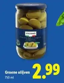 Lidl Groene olijven aanbieding