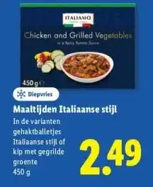 Lidl Maaltijden Italiaanse stijl aanbieding