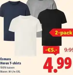 Lidl Esmara Heren T-shirts aanbieding