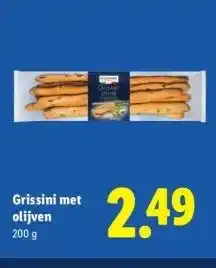Lidl Grissini met olijven aanbieding
