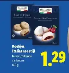 Lidl Koekjes Italiaanse stijl aanbieding