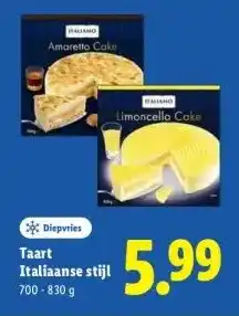 Lidl Taart Italiaanse stijl aanbieding