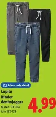 Lidl Lupilu Kinder denimjogger aanbieding