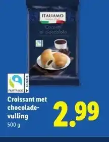 Lidl Croissant met chocolade- vulling aanbieding
