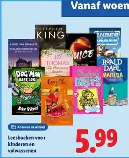 Lidl Leesboeken voor kinderen en volwassenen aanbieding