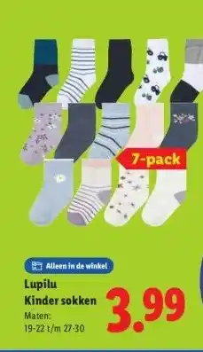 Lidl Lupilu Kinder sokken aanbieding