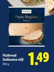 Lidl Flatbread Italiaanse stijl aanbieding