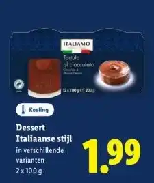Lidl Dessert Italiaanse stijl aanbieding