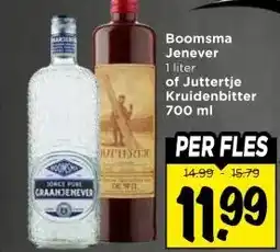 Vomar Voordeelmarkt Boomsma Jenever of Juttertje Kruidenbitter aanbieding
