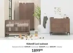 Babypark Kidsmill Levi walnoot aanbieding