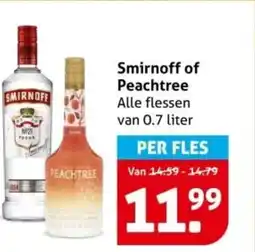Hoogvliet Smirnoff of peachtree aanbieding