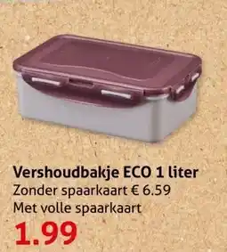 Hoogvliet Vershoudbakje ECO 1 liter aanbieding