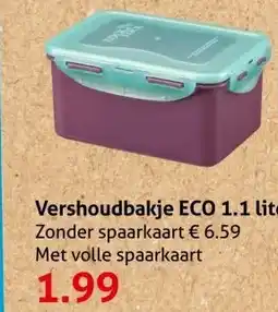 Hoogvliet Vershoudbakje ECO 1.1 liter aanbieding