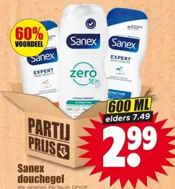 Dirk Sanex douchegel aanbieding