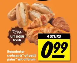 Nettorama Roomboter croissants of petit pains wit of bruin aanbieding