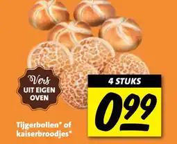 Nettorama Tijgerbollen of kaiserbroodjes aanbieding