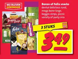 Nettorama Bonzo of Felix snacks aanbieding